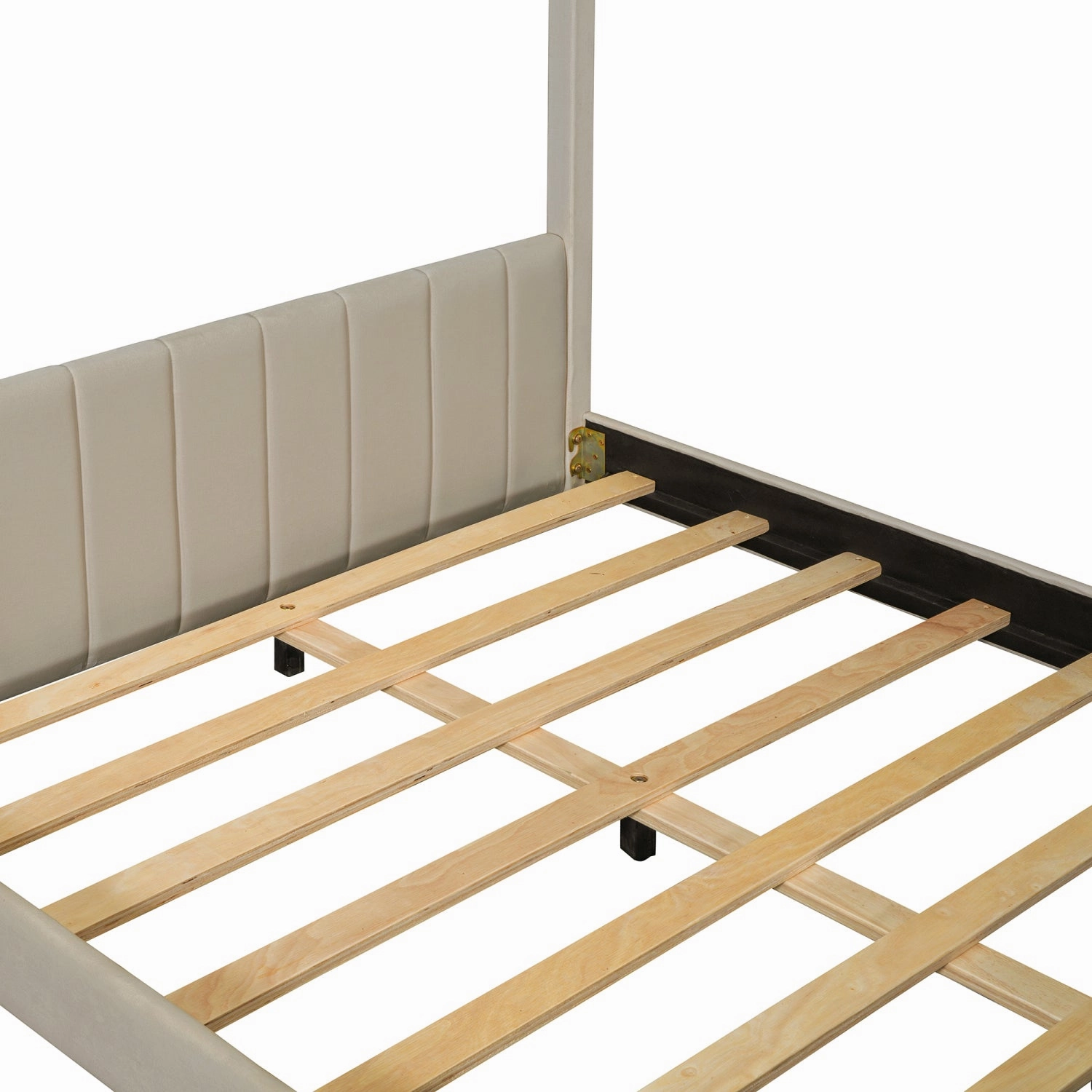 Streamdale Full Size Velvet House Bed Wood Bed