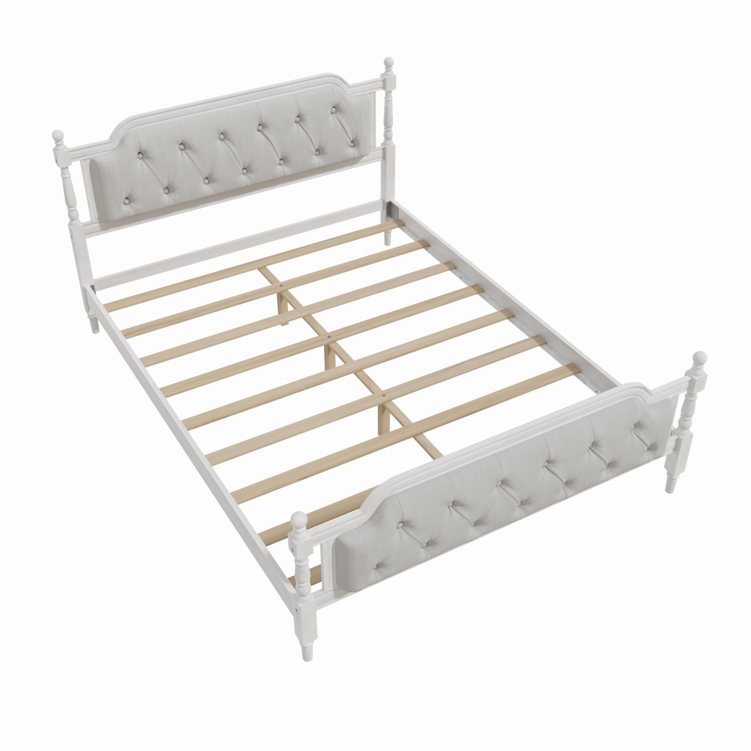 Streamdale Queen Bed Frame Tufted Headboard