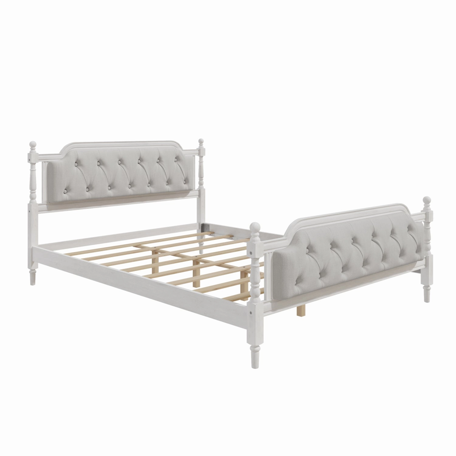 Streamdale Queen Bed Frame Tufted Headboard