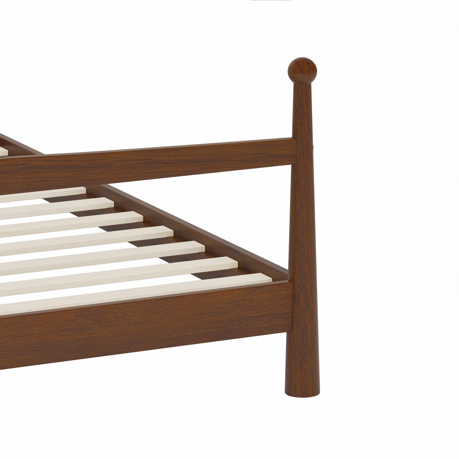 Streamdale Queen Pine Platform Bed Boucle Headboard
