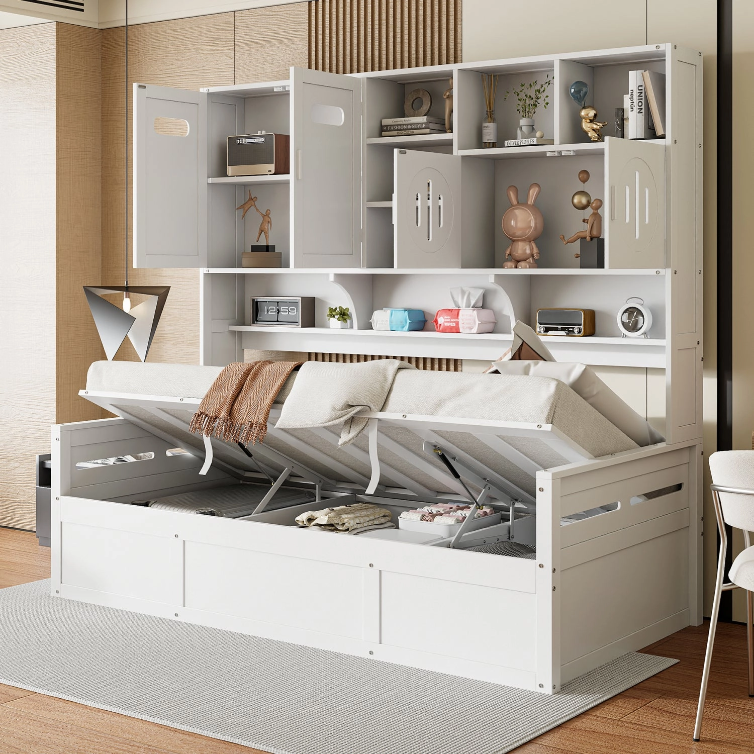 Streamdale Twin Daybed with Hydraulic Bed & Storage