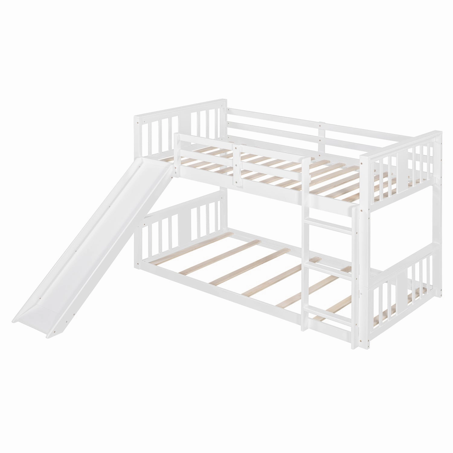 Streamdale Twin Over Twin Bunk Bed with Slide and Ladder