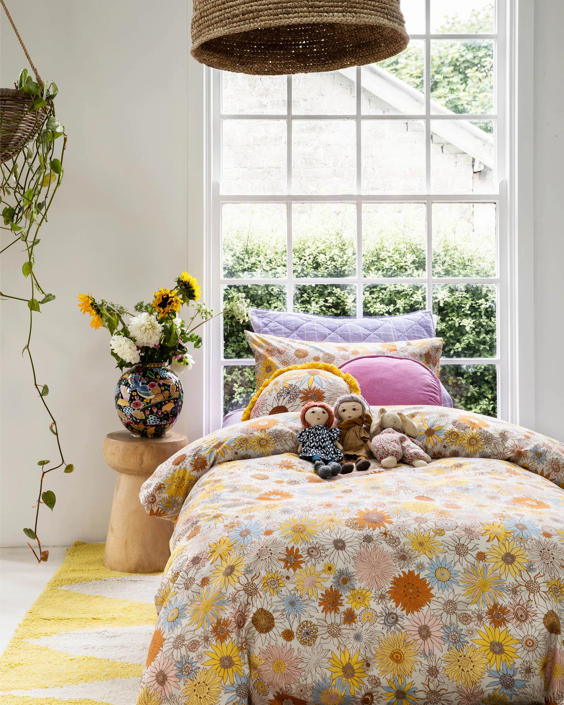 Sunflower Happy Organic Cotton Flat Sheet (US)
