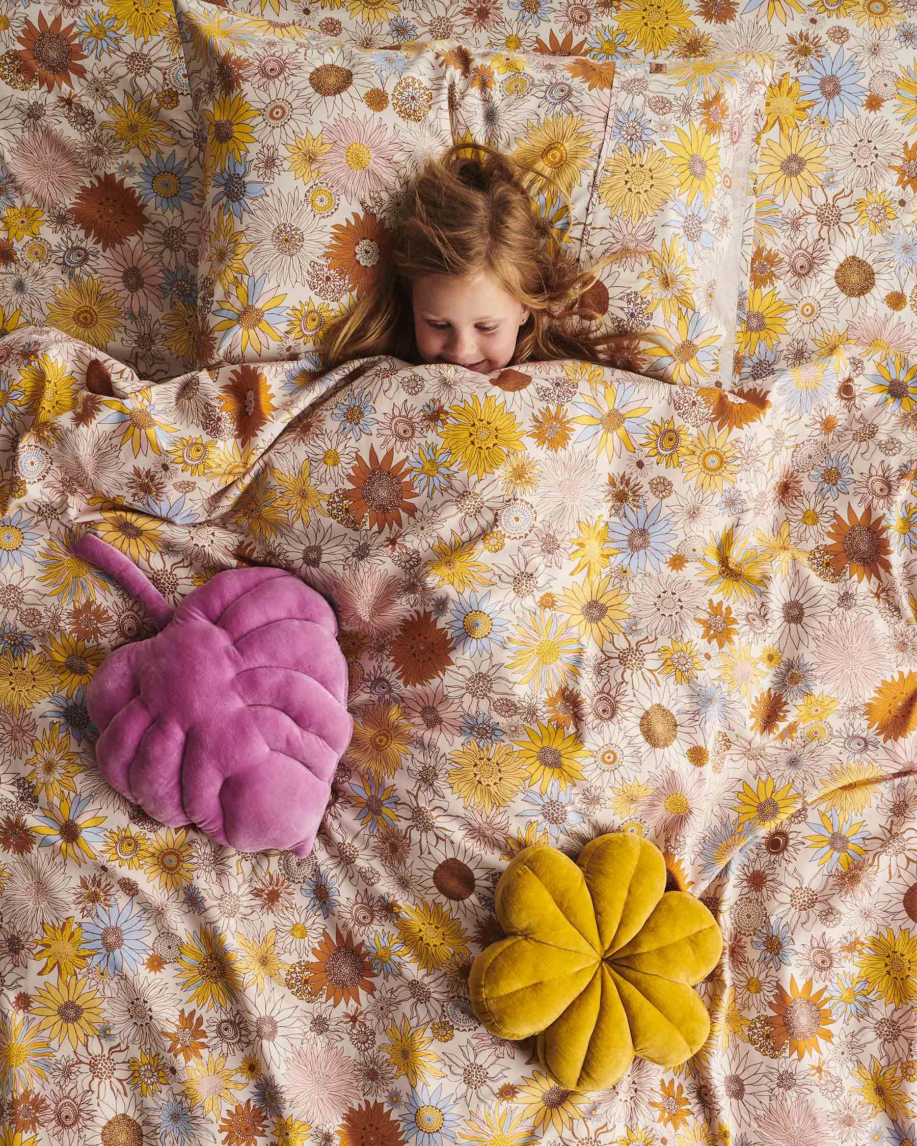 Sunflower Happy Organic Cotton Flat Sheet (US)
