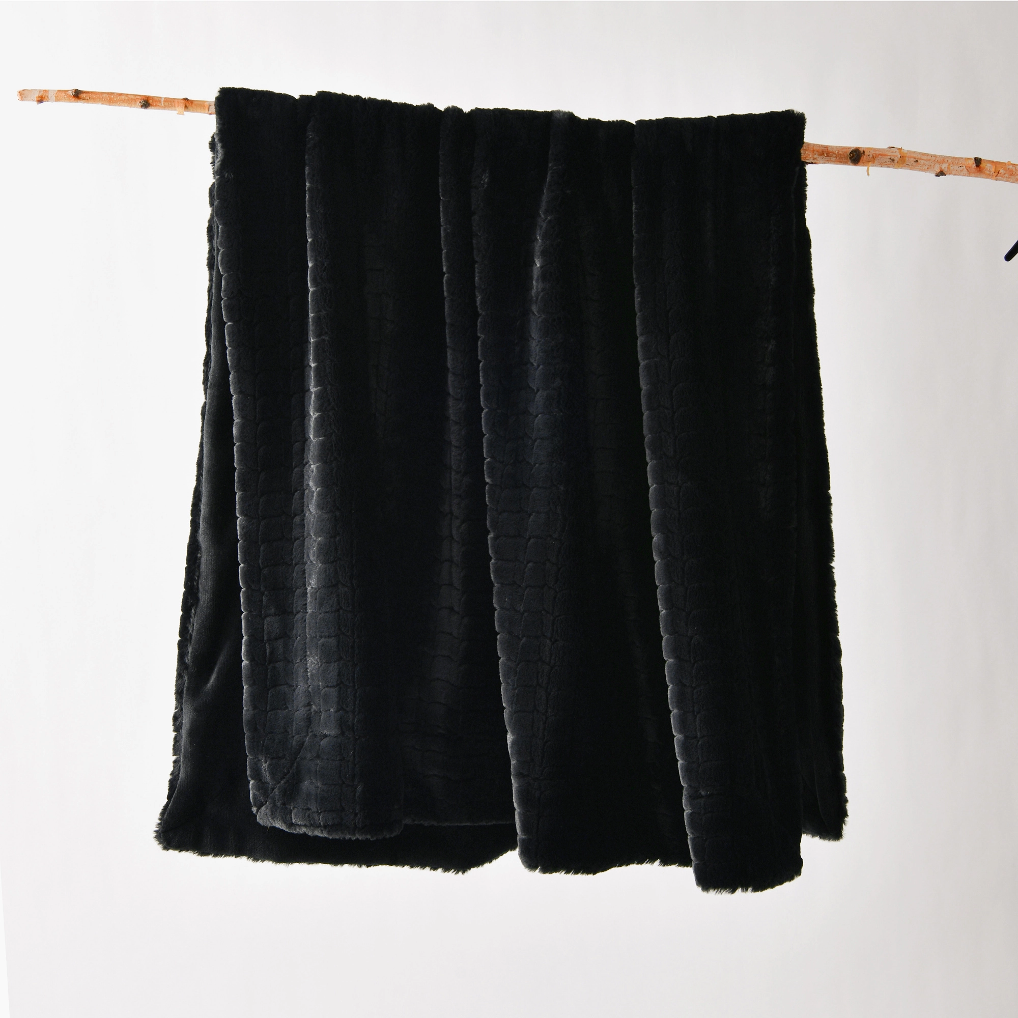 Tambar Black Throw Rug by Bianca
