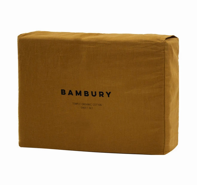 Temple Organic Cotton Mega Sheet Set Range Tobacco