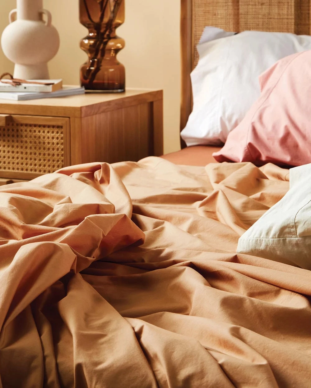 Terra Organic Cotton CARAMEL Mega Sheet Set by Linen House