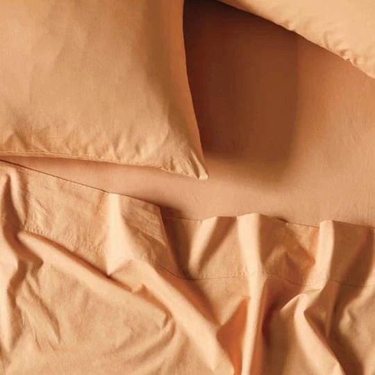 Terra Organic Cotton CARAMEL Mega Sheet Set by Linen House
