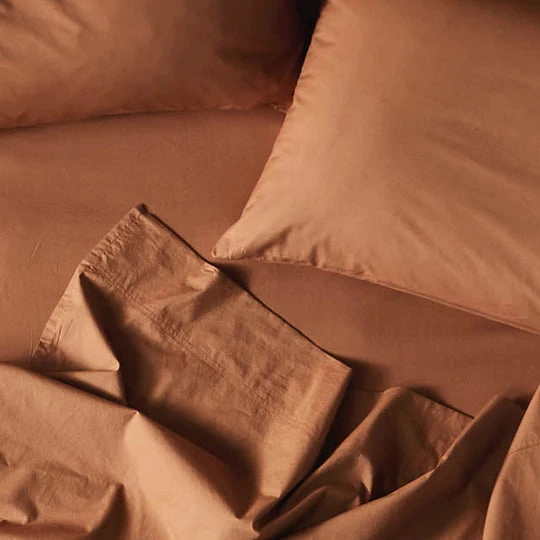 Terra Organic Cotton PECAN Mega Sheet Set by Linen House
