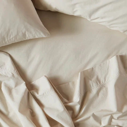Terra Organic Cotton STONE Mega Sheet Set by Linen House