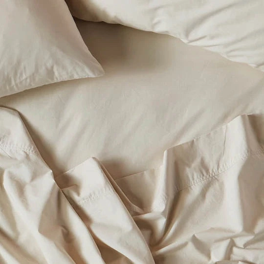 Terra Organic Cotton STONE Mega Sheet Set by Linen House
