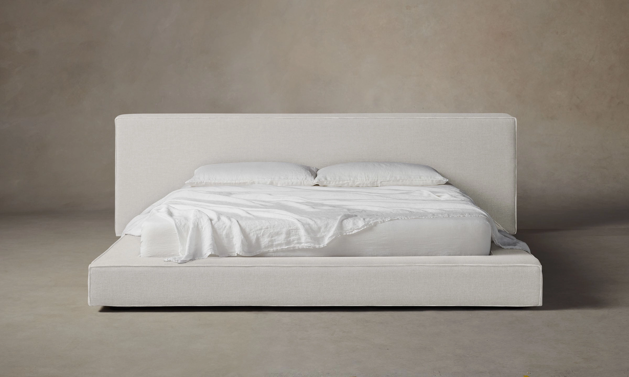 The Eldridge Bed - Italian Brushed Wool Vanilla