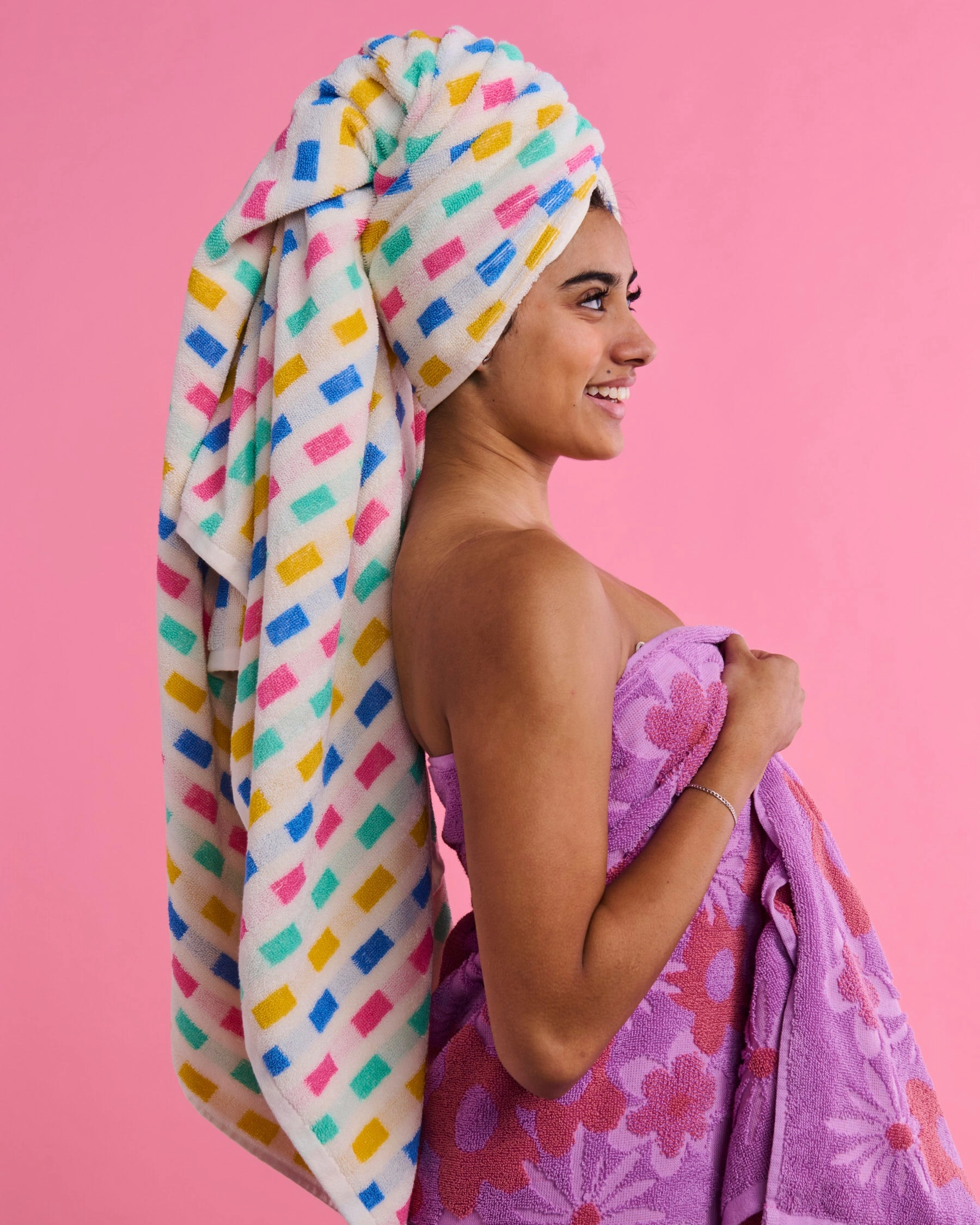 Tic Tak Terry Bath Sheet / Beach Towel
