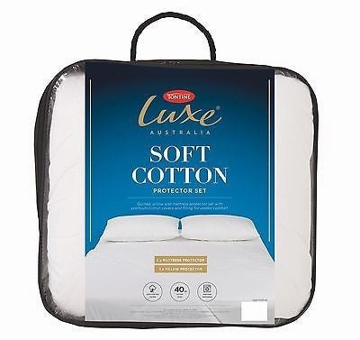 Tontine Luxe Soft Cotton Quilted Mattress & Pillow Protector Set