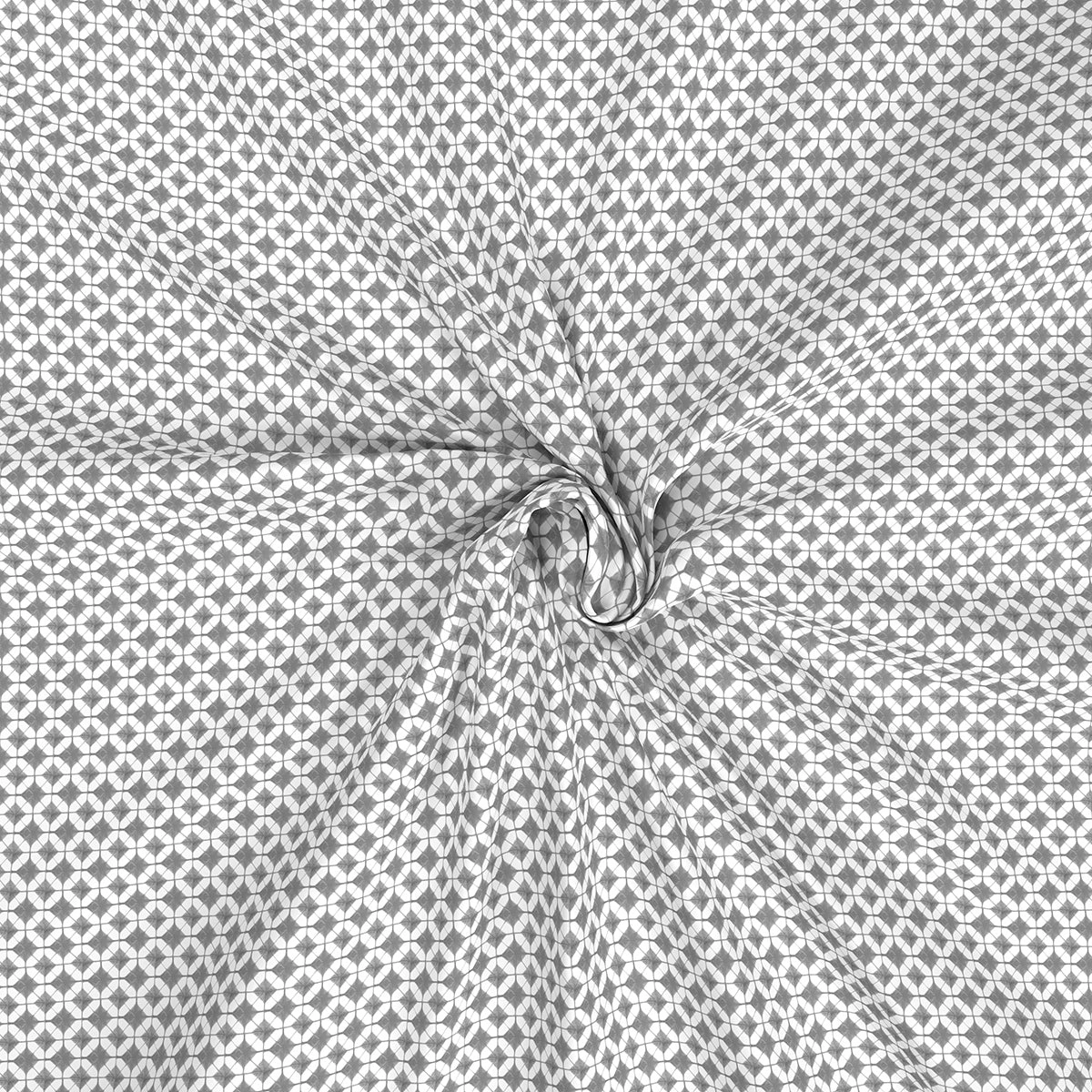Tranquil Serenity Elaine 100%Cotton Printed Bed Sheet With Pillow Case, Neutral