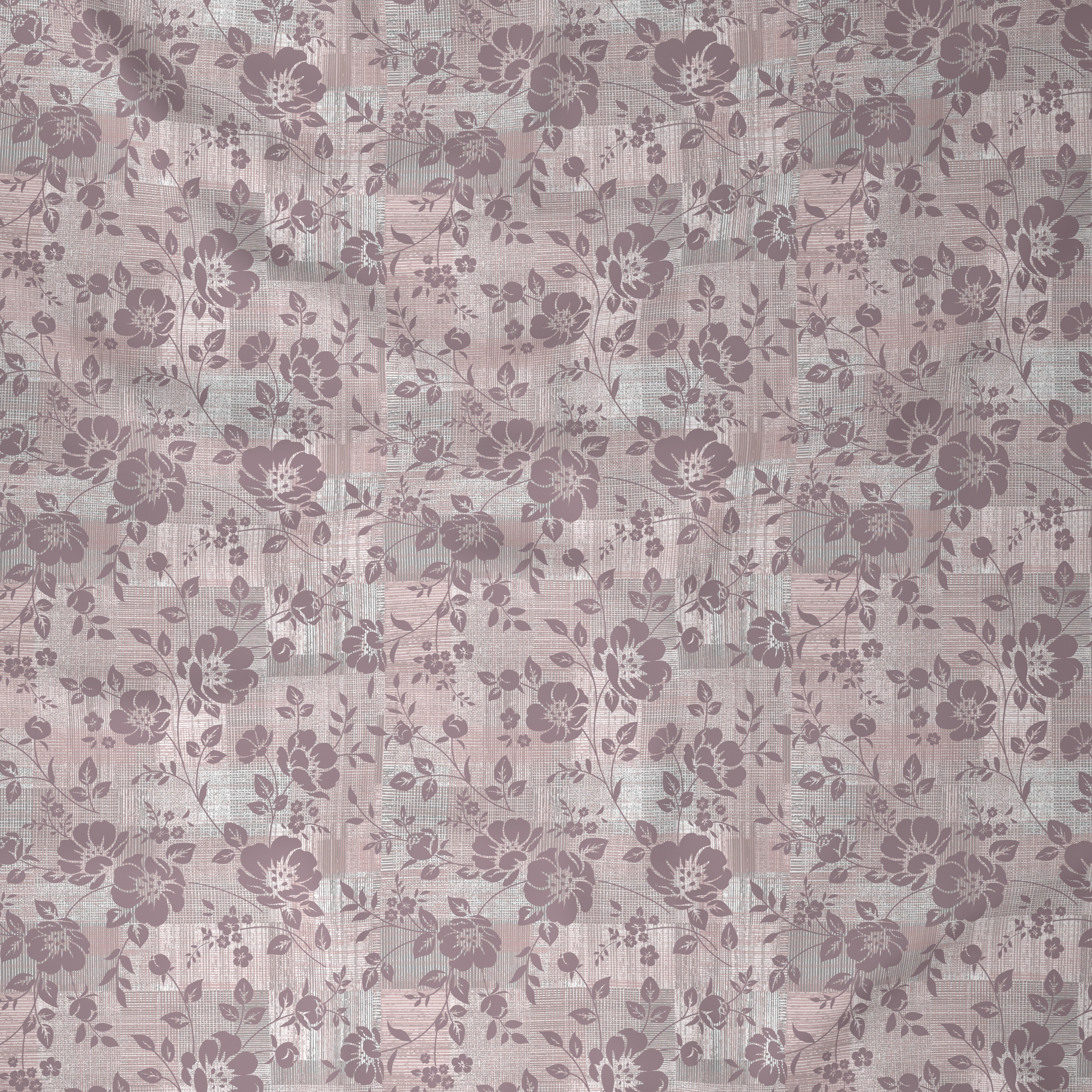 Tranquil Serenity Textured Floral 100%Cotton Printed Bed Sheet with Pillow Case Peach