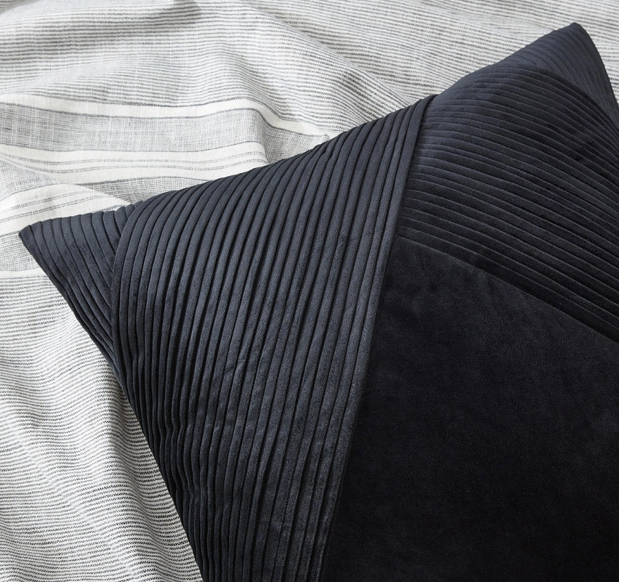Vienna European Pillowcase Black