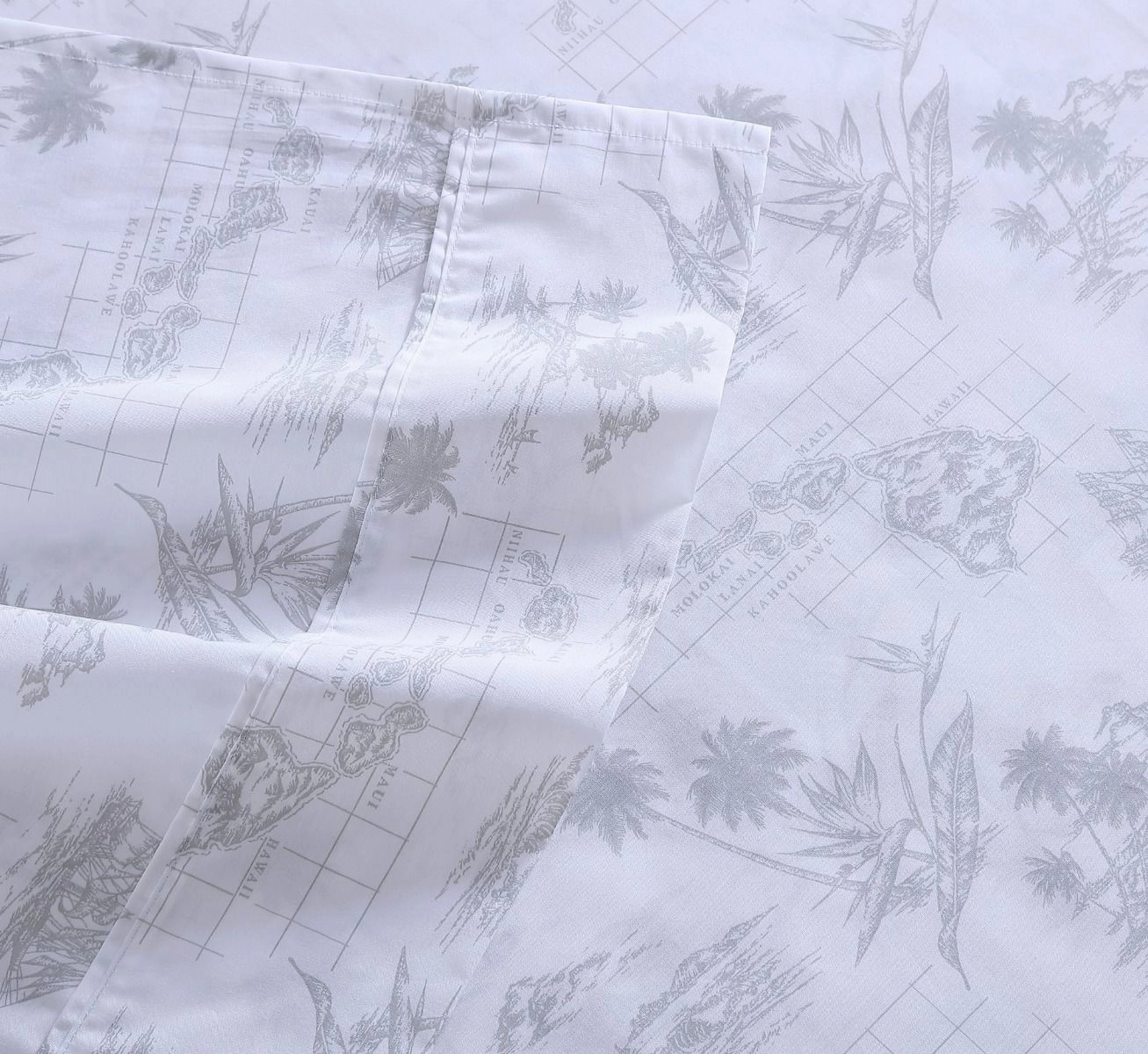 Vintage Map Grey Cotton Sheet Set by Tommy Bahama