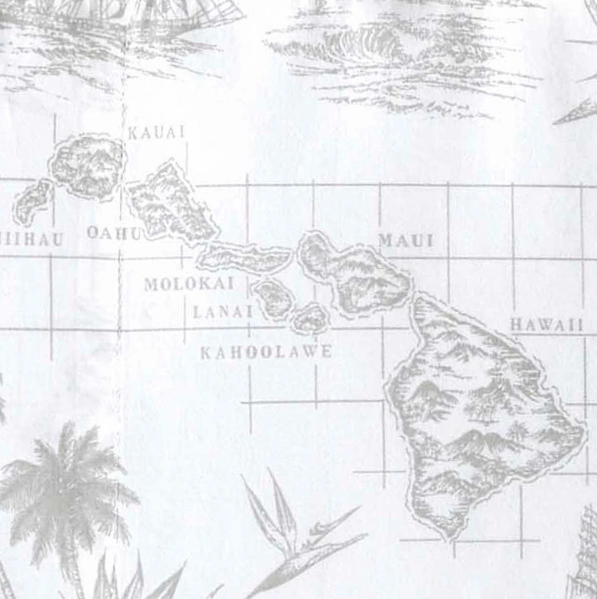 Vintage Map Grey Cotton Sheet Set by Tommy Bahama