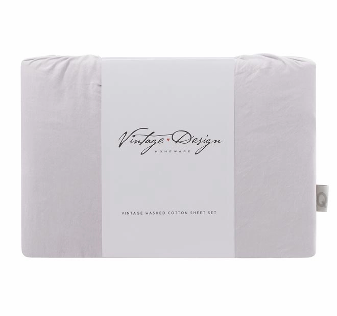 Washed Cotton Sheet Set Range Cream