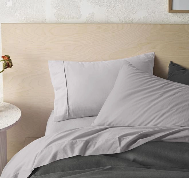 Washed Cotton Sheet Set Range Cream