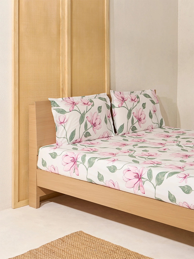 Westside Home Lilac King Bed Flat Sheet and Pillowcase Set