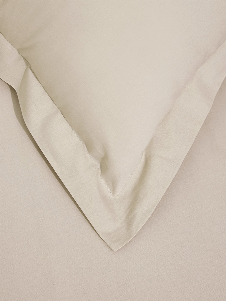 Westside Home Taupe King Bed Fitted Sheet and Pillowcover Set