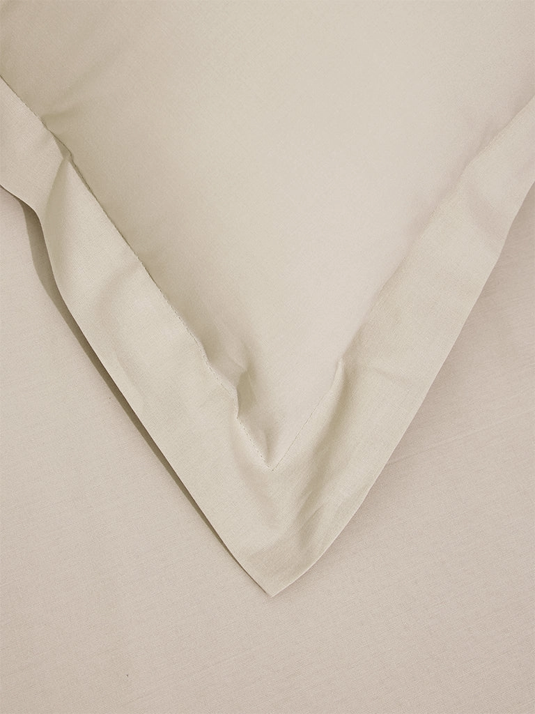 Westside Home Taupe Queen Bed Fitted Sheet and Pillowcover Set
