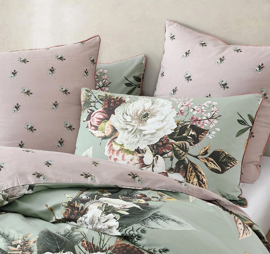 Winter European Pillowcase Sage