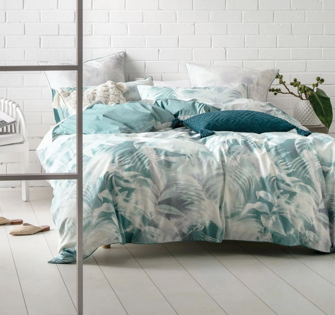 Winter Garden European Pillowcase Mint