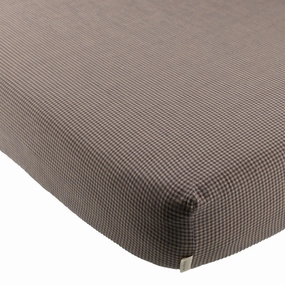 Woven Crib Sheet - Indigo Gingham - FINAL SALE